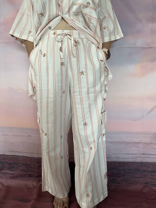 Ara Pants in Peach Stripe L/XL
