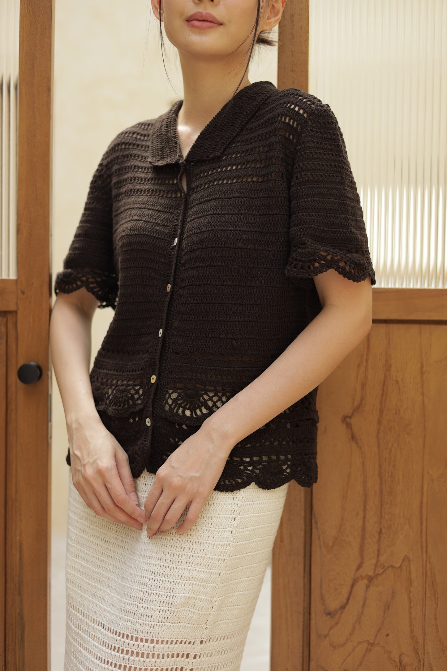 SAGE x Fiona - NAMI Crochet Shirt